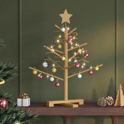 Houten kerstboom met standaard Bruin 75 cm Massief grenenhout Houten kerstboom met standaard Bruin 75 cm Massief grenenhout