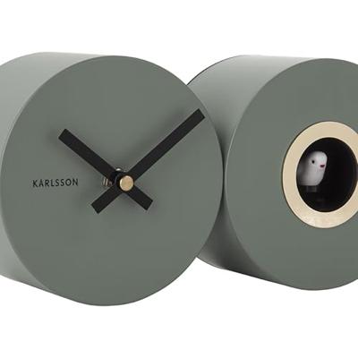 Karlsson Wandklok DuoCuckoo groen - KA5789GR