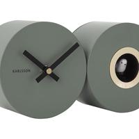 Karlsson Wandklok DuoCuckoo groen - KA5789GR - thumbnail