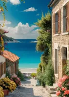 Alexsar Art Tuinschilderij coastal 130x70cm - thumbnail