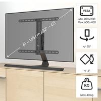 Hama TV-Standfuß, schwenkbar, neigbar, höhenverstellbar, 165 cm (65) bis 40 kg TV-voet Kantelbaar, Zwenkbaar 81,3 cm (32) - 165,1 cm (65) In hoogte verstelbaar - thumbnail