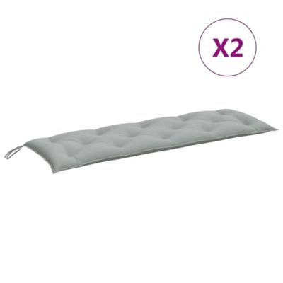 VidaXL Tuinbankkussens 2 st 150x50x7 cm stof gemêleerd lichtgrijs VidaXL Tuinbankkussens 2 st 150x50x7 cm stof gemêleerd lichtgrijs