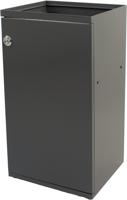 V-part modulaire afvalbak met deur en zakhouder 85 l, grijs - thumbnail