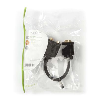 Nedis CCGP59120BK02 Vga-kabel Vga Male - 2x Vga Female 0,2 M Zwart