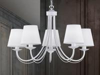 Trio Witte landelijke kroonluchterCortez 5-lichts 66cm - 110600531 - thumbnail