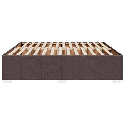 Bedframe zonder matras stof donkerbruin 180x200 cm