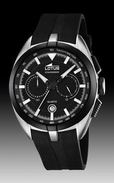 Horlogeband Lotus 18189-2 / 18192-3 Rubber Zwart 22mm