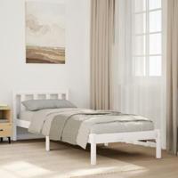 Bedframe extra lang zonder matras grenenhout wit 80x210 cm - thumbnail