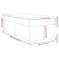Boxspring met matras stof donkergrijs 80x200 cm - thumbnail