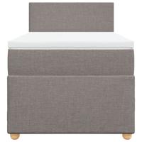 Boxspring met matras stof taupe 180x200 cm - thumbnail