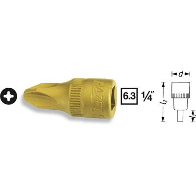 HAZET Dopsleutelbit 8506-PH4 · 1/4 inch (6,3 mm) vierkant hol · Kruiskop profiel PH · SW PH4 HAZET Dopsleutelbit 8506-PH4 · 1/4 inch (6,3 mm) vierkant hol · Kruiskop profiel PH · SW PH4