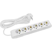 Stekkerdoos - Verlengsnoer - Decon - 6 Stopcontacten - 5 Meter - Randaarde - Wit | Nederland - thumbnail