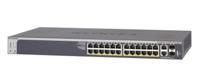 NETGEAR GS728TXP 28-poorts Gigabit/10G Stackable LAN PoE-switch Smart Managed Pro (met 24x PoE+ 195 W, 2x 10G koper en 2x 10G SFP+, desktop- of rekmontage met ProSAFE levenslange garantie) zwart - thumbnail