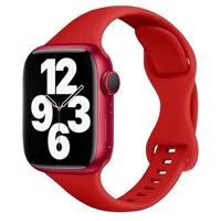 By Qubix - Sportbandje Slim Fit - Rood - Compatible met Apple Watch 38mm / 40mm / 41mm / 42mm - Compatible Apple watch bandjes - thumbnail