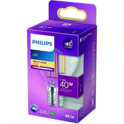 Philips LED Lamp E14 4,3W Kogel Helder Philips LED Lamp E14 4,3W Kogel Helder