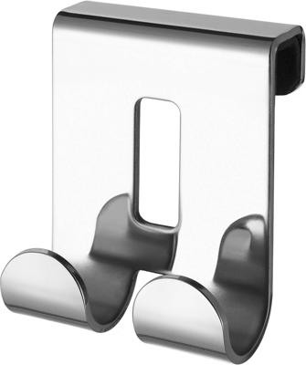 Handdoekhaak Dubbel Haceka Selection 50x65 mm RVS Glanzend Chroom Haceka