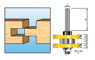 Makita Accessoires groef/veerfrees+lag. hm s8 - d-12011 Makita Accessoires groef/veerfrees+lag. hm s8 - d-12011