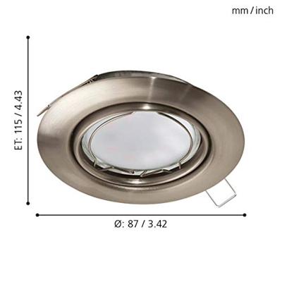 Eglo Inbouw spotPeneto Round 8,7cm nikkel mat - 94242