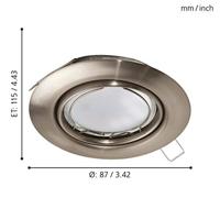 Eglo Inbouw spotPeneto Round 8,7cm nikkel mat - 94242 - thumbnail