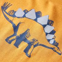 Kindershirt met lange mouwen dinosaurusprint 92 donkerokerkleurig - thumbnail