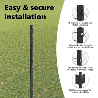 VidaXL Hek met paal grijs 1,6 x 10 m staal en pvc