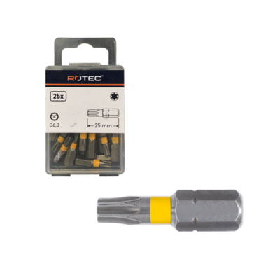 Rotec 1/4" insertbit TORX T30 L=25 mm VPE 25 stuks - 8273305 - 827.3305 Rotec 1/4" insertbit TORX T30 L=25 mm VPE 25 stuks - 8273305 - 827.3305