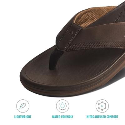 REEF Cushion Norte Slipper Heren Dark Brown 9