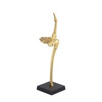 PTMD Yobie Gold casted alu swan statue black base S - thumbnail