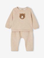 Set sweater en broek baby gemêleerd beige - thumbnail