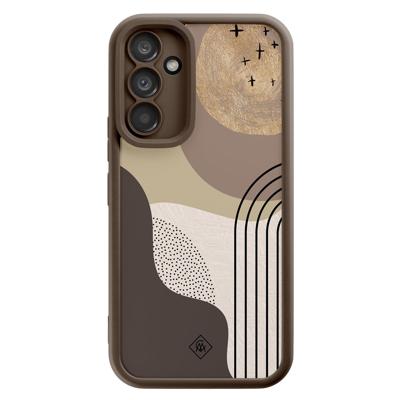 Samsung Galaxy A34 bruine case - Abstract almond shapes