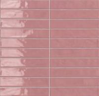 Wandtegel roze visgraat Sartoria Vernici 25x5cm berry darquiri glans gerectificeerd - thumbnail