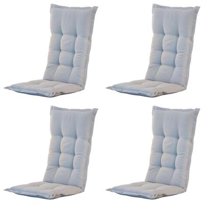 Tuinkussen hoge rug panama lichtgrijs (4 stuks) Madison - Madison