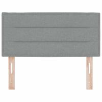 LED Hoofdbord met LED -striplichten Lichtgrijs 90 cm Stof - thumbnail