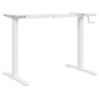 Zit-sta bureauframe (94-135)x60x(70-114) cm staal wit - thumbnail