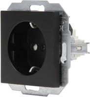 KOPP - Wandcontactdoos - Athenis HK07 - Inbouw - 1-voudig Enkel Stopcontact - Randaarde - Shutter - Kinderbeveiliging - Mat Zwart - thumbnail