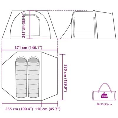 VidaXL Autotent 2-persoons waterdicht groen VidaXL Autotent 2-persoons waterdicht groen