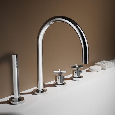 Hotbath Chap Badrandcombinatie Met Uitloop En 2-Weg Stopomstel 063 - Chroom