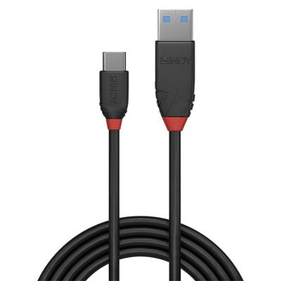 LINDY 36915 USB-kabel USB 3.2 Gen1 USB-C stekker, USB-A stekker 0.50 m Zwart