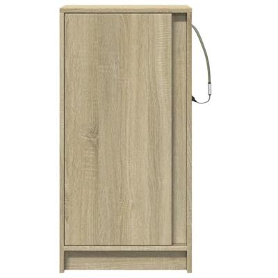 Dressoir met LED 42,5x34x85 cm bewerkt hout sonoma eikenkleurig Dressoir met LED 42,5x34x85 cm bewerkt hout sonoma eikenkleurig