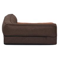 VidaXL Hondenbed ergonomisch linnen-look 60x42 cm fleece bruin - thumbnail