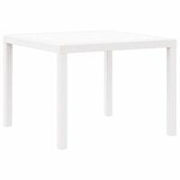 Tuintafel 100x100x73 cm poly rattan wit - thumbnail