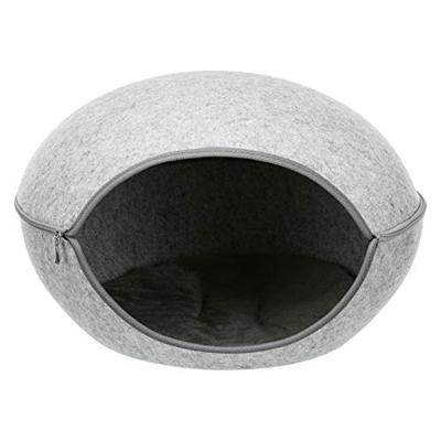 TRIXIE RELAX-IGLO LUNA VILT LICHTGRIJS 58X58X20 CM