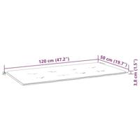 VidaXL Tuinbankkussen gestreept 120x50x3 cm oxford stof wit en blauw - thumbnail
