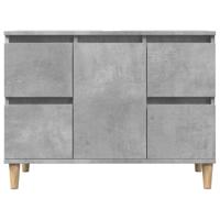 Wastafelkast 80x33x60 cm bewerkt hout betongrijs - thumbnail