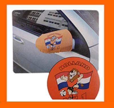 Oranje hoes voor auto spiegel ( set van 2 stuks )
