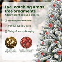 Kunstkerstboom met 150 LED Groen en Wit 150 cm PVC en Metaal - thumbnail