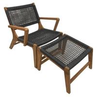 Stoel met voetenbank Verton Relax kleur: Zwart OWN - Own - thumbnail