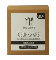 Yours Naturally Geurkaars in glas witte jasmijn 20cl 1 Stuks - thumbnail