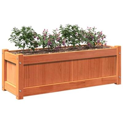 VidaXL Plantenbak 90x31x31 cm massief grenenhout wasbruin