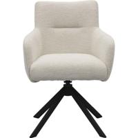 Eetkamerstoel Jule Genua Shell met zwart frame - thumbnail